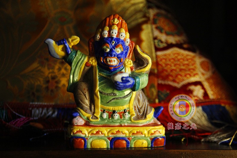 Kagyu school black robe Vajra big black sky two arms Mahagala hair care rub 05-003