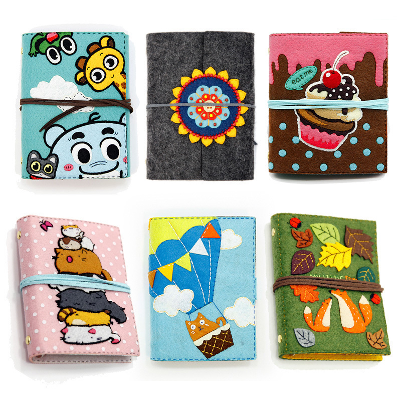 Cut-free notebook hand account stationery diary non-woven handmade fabric diy homemade material bag