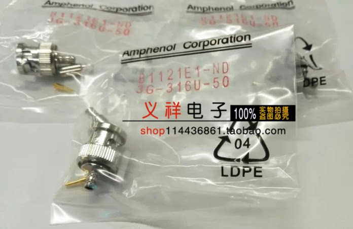 Original imported Amphenol Amphenol BNC male connector RG316 line RG 174 line 50 ohm