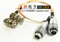 BNC bent male head with pin to turn heavy Aviation plug P12-2 core male connector cable to RG316 50 ohm