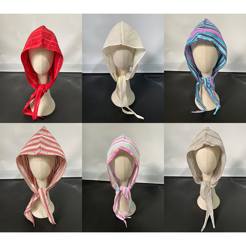 Foreign Trade Clearance Striped Artistic Retro Japanese-Style Fake Collar Sailor Collar Hooded Shawl Hooded Headscarf Headscarf Hat