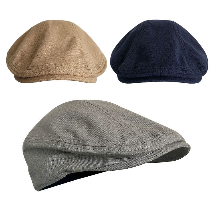 Duck Tongue Cap Male Hat Beret Hood Woman Retro Linen Forward Cap Big Head Circumference Spring Summer Breathable Old Daddy Cap