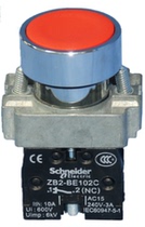 Schneider button switch XB2-BA42C ZB2-BE102C 1NC red flat button
