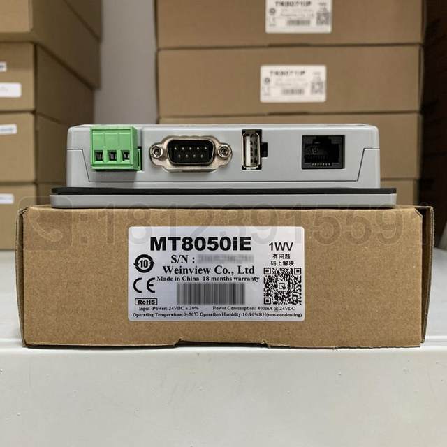 ເຈລະຈາໃຫມ່ Weilon ຕົ້ນສະບັບ 4.3 ນິ້ວຫນ້າຈໍສໍາພັດ MT8050iE ການກໍ່ສ້າງໃນ Ethernet ຮັບປະກັນ 18 ເດືອນໃນປັດຈຸບັນ
