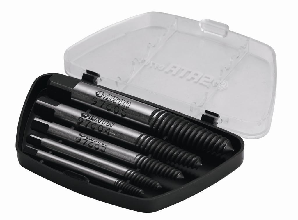 Seda 5 pieces of fine tooth coarse tooth broken wire extractor set slip screw severed head screw 09704 09704A