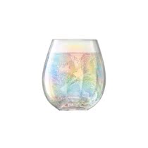 British LSA Rainbow Glass Cup Pearl Tumbler