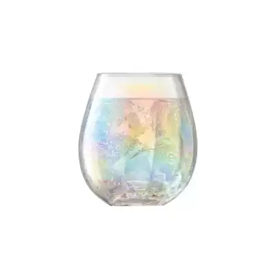 British LSA Rainbow Glass Water Cup Pearl Tumbler