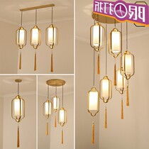 Net red stair chandelier Dining room Art Living room Creative personality Villa duplex rotating stair lamp long hanging