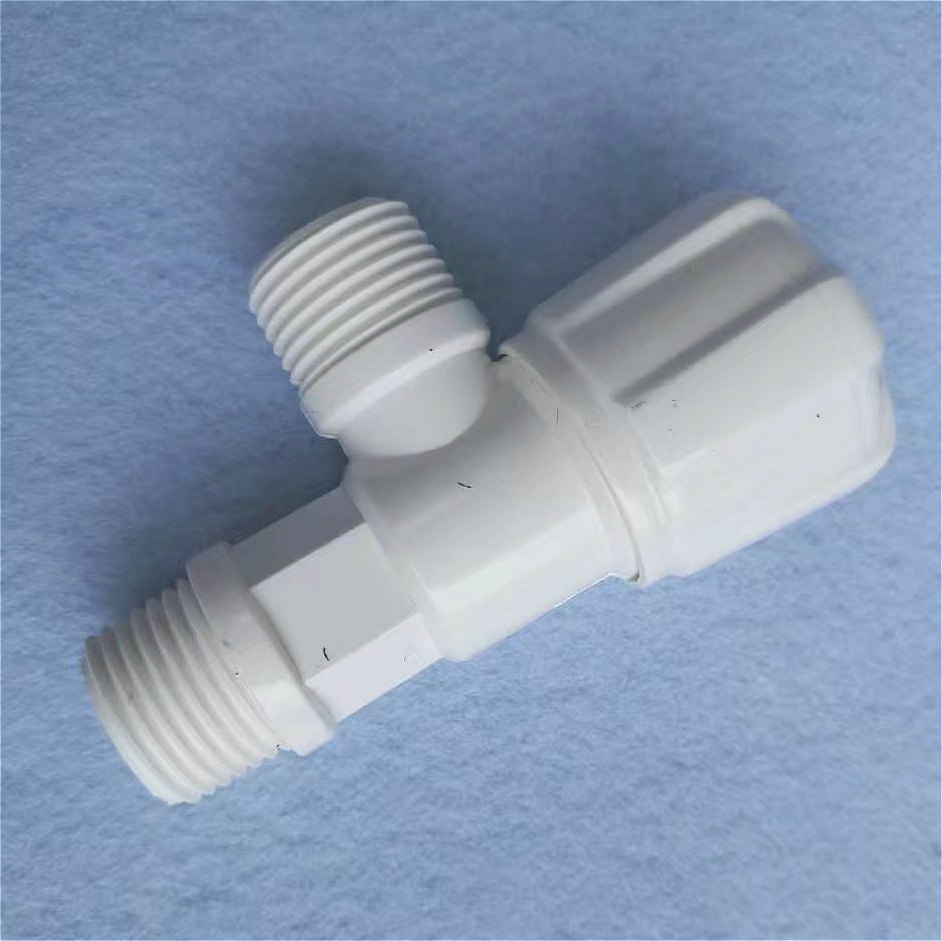 Liansu PVC full plastic hand angle valve Plastic 4 points round head switch valve for water heater hand wheel WP01202