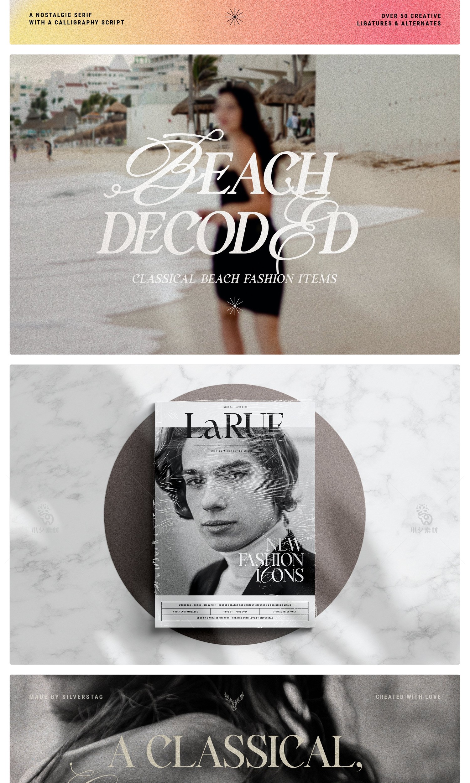 图片[3]-高级优雅欧式英伦花体衬线LOGO海报排版杂志标题英文字体安装包-cg男孩