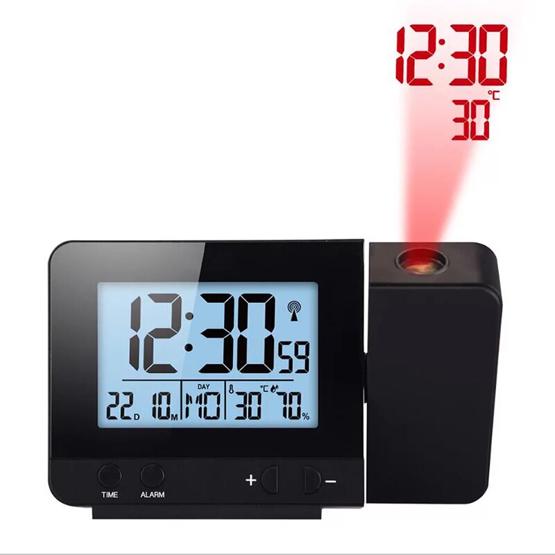 Ye Haiyang's Same Model Projection Clock, European and American Style, Imported Movement, Monthly Error Less Than 30 Seconds, with Temperature Projection Alarm Clock