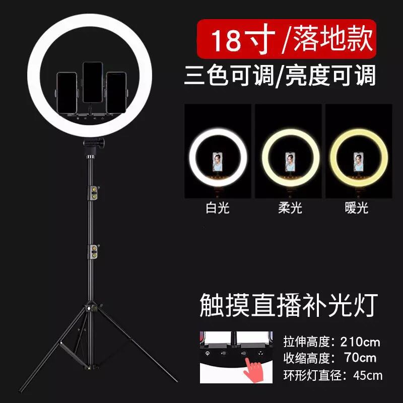GINART Jinhe with the same live broadcast ring light beauty fill light artifact tattoo embroidery large aperture shadowless beauty light floor