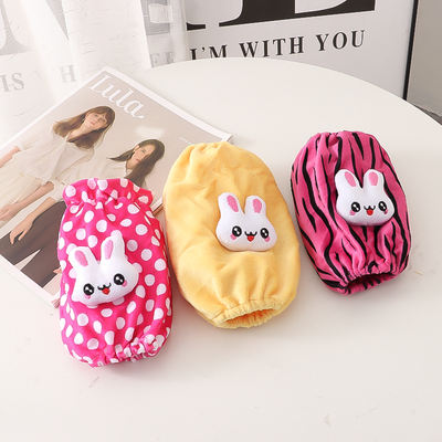 TH399 fashionable cartoon anti-dirt and anti-stain sleeve covers are cute and versatile for both adults and children in autumn and winter, with a plush surface for warmth and warmth