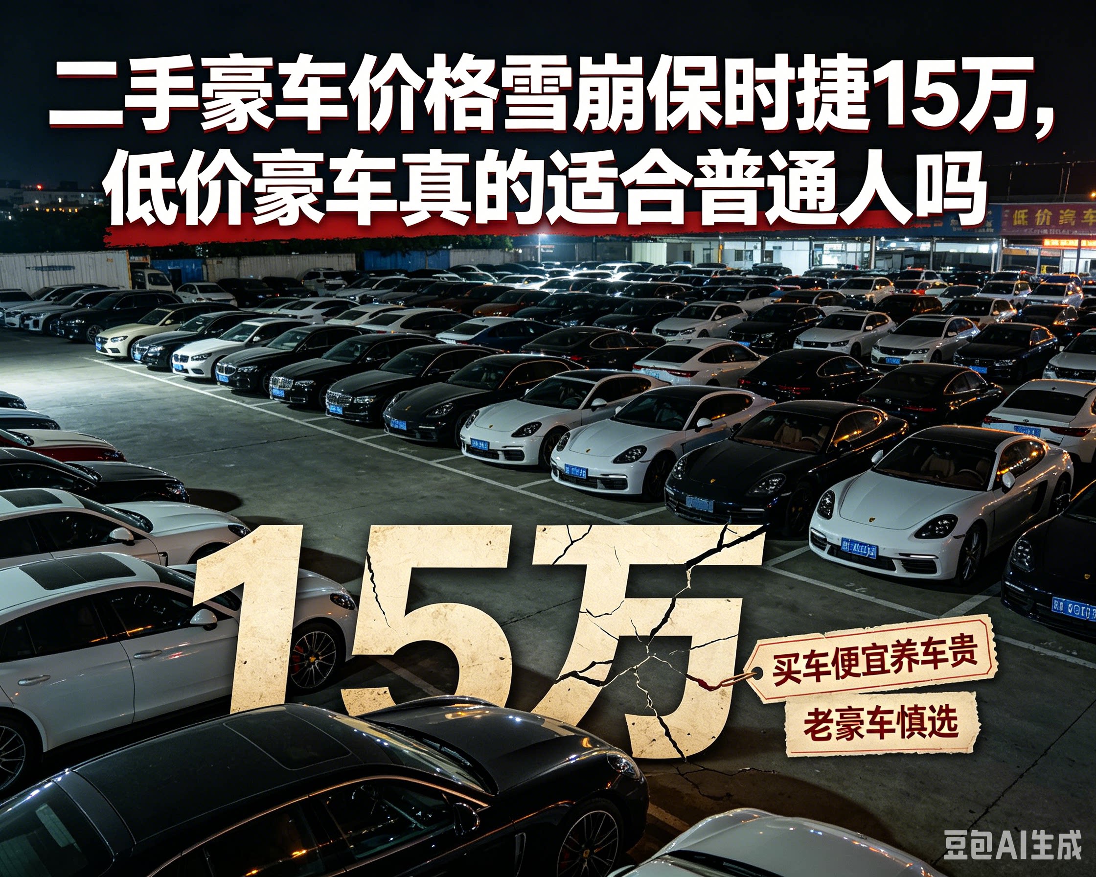二手家车价格雪崩保时捷15万,低价豪车真的适合普通人吗