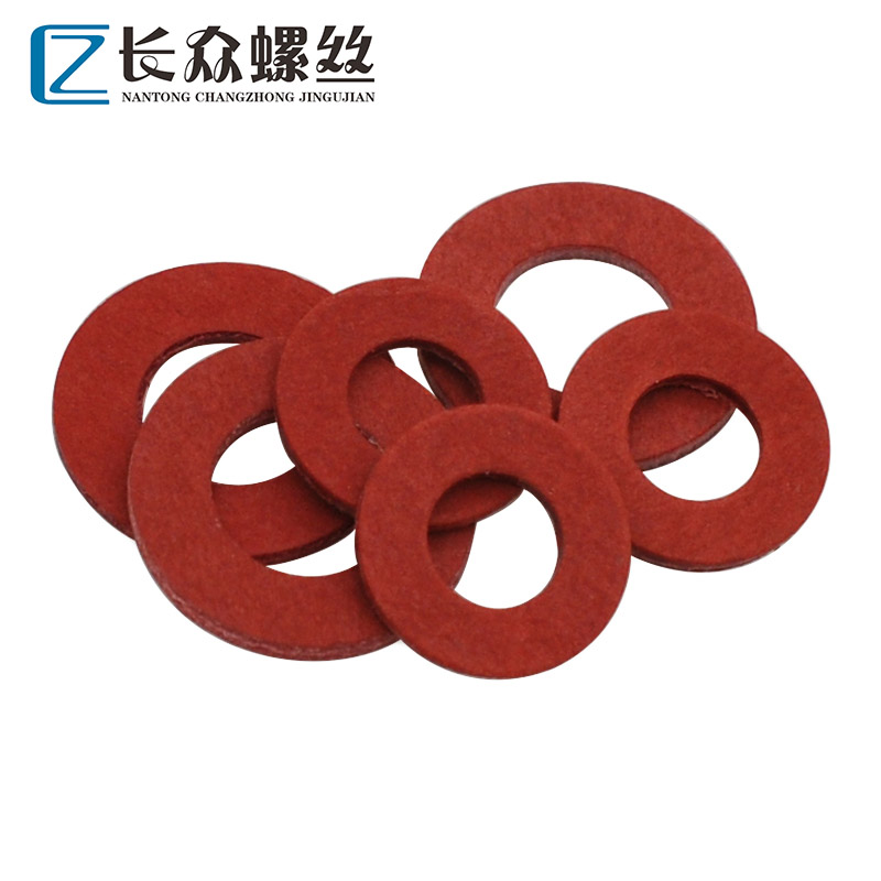 Red Steel Paper Spacer Insulation Washer phi 2-Phi 8 flat cushion Quick Barred Red Medium Red Gasket Insulation Mesoshim Spacer