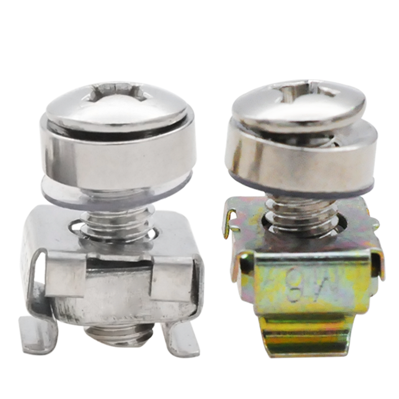 304 stainless steel enclosure screw snap-in mother M5M6 switch cabinet network server crown plated nickel screw-Taobao