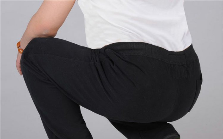 Cộng với phân bón XL quần âu nam cộng với nhung dày ấm chân quần thể thao quần đặc biệt mỡ cừu quần caro nam