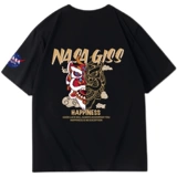 Летняя хлопковая футболка с коротким рукавом для влюбленных, оверсайз