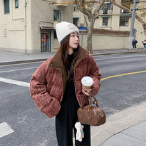 Xiaoxiangfeng short down jacket for women 2023 winter new high-end fashionable stand-up collar thickened 90 white duck down jacket