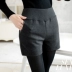 2017 quần short len ​​mới mùa thu và mùa đông Quần len mỏng giản dị chân rộng cỡ lớn quần đế xuồng màu đen thủy triều shop quần áo nữ Quần short