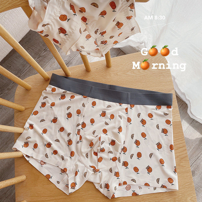 Dog Food ~ Spring Summer Ice Silk Briefs Men lovers No marks New middle waist Agrass antibacterial Triangle pants