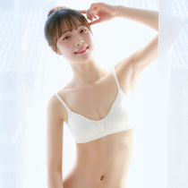 Japan seamless comfortable underwear thin women without steel ring bra girl Sports small chest breathable triangle cup students
