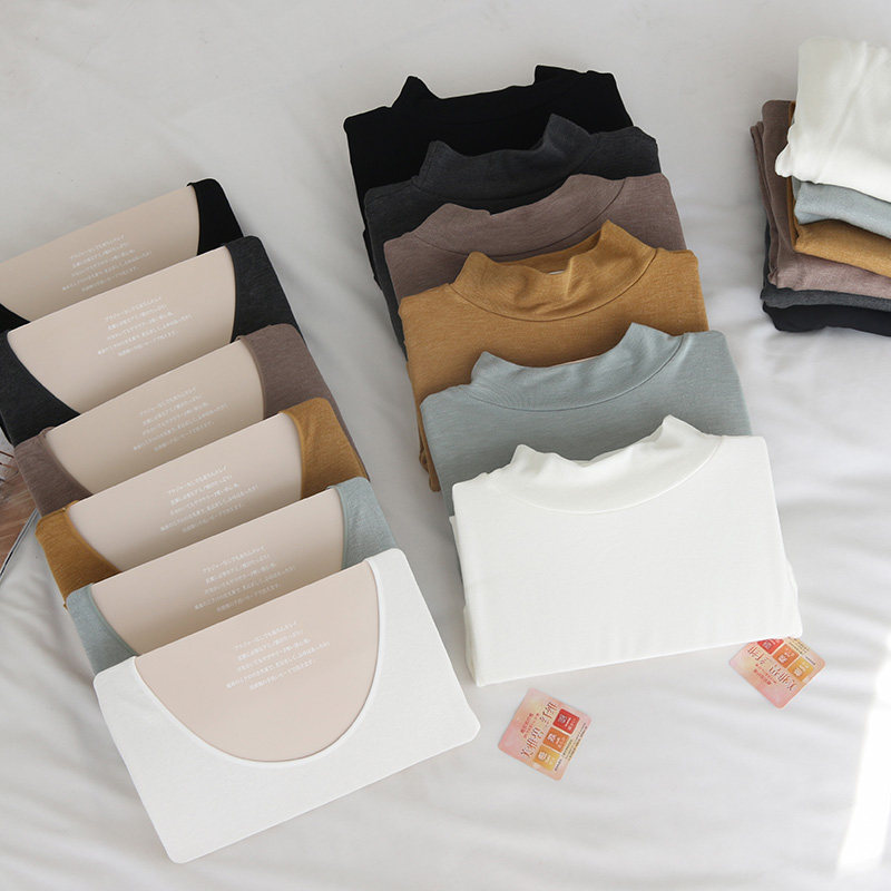 Japan imported Mei Yabi light and thin self-heating bottoming shirt autumn and winter women's thermal top heating pants