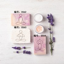 Personality diy custom soap seal transparent acrylic clay seal silicone mold fitness yoga three-piece set promotion