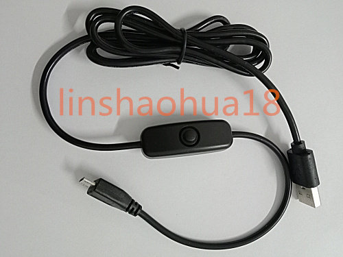 raspberry pi power supply USB switch power cable USB to micro USB with switch