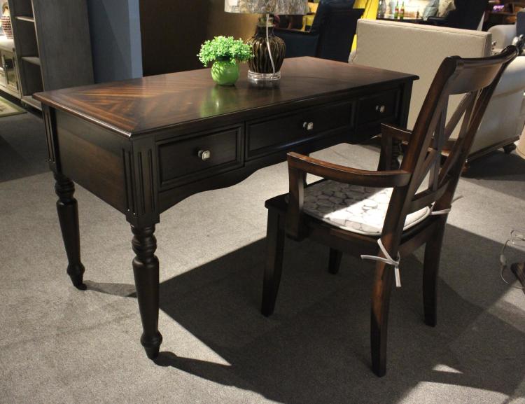 American Country Desk Retro Drawer Classical Furniture Lightly Luxury Series Simple All - Solid Wood Multicolored Desk Chair