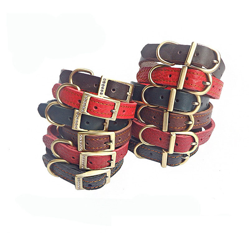 Dog Neckline Cat Neck Collar Neckline Dog Teddy Bull Leather Collar pet Dog Item Circle Medium Dog minor dog
