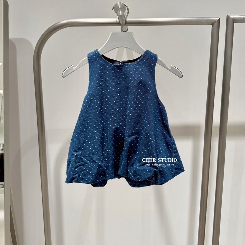 Urbfhm Vest 2026 Summer New Women's Fashion Youthful Casual Polka Dot Denim Sleeveless Shirt Ins