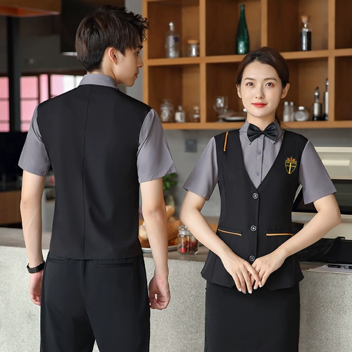 Кофейный настольный стол для гостиной, бильярд, летняя форма для отеля, комплект для работы, жилет, униформа, короткий рукав