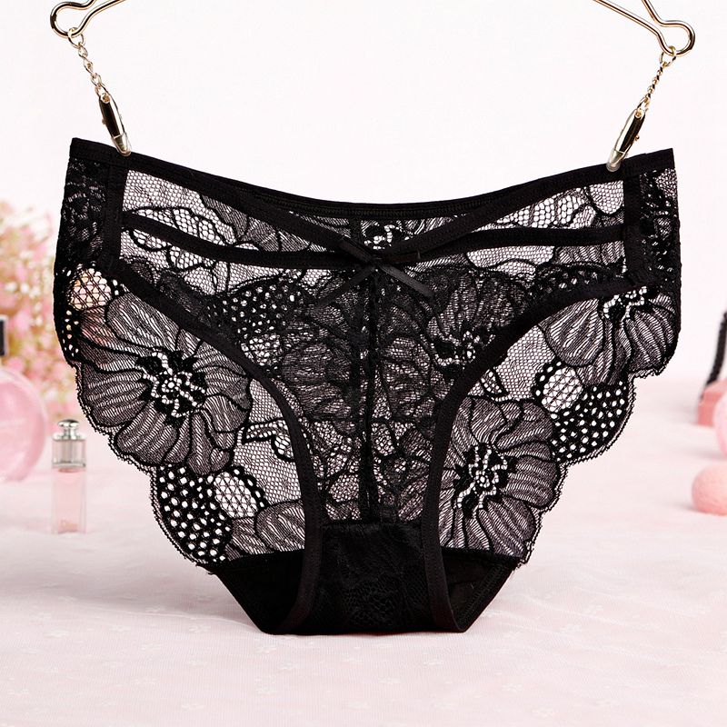 Quần lót nữ gợi cảm phía trước openwork cross ren hot perspective tóm tắt phụ nữ eo thấp cá tính thời trang quần - Võ sĩ quyền Anh quan lot tre em