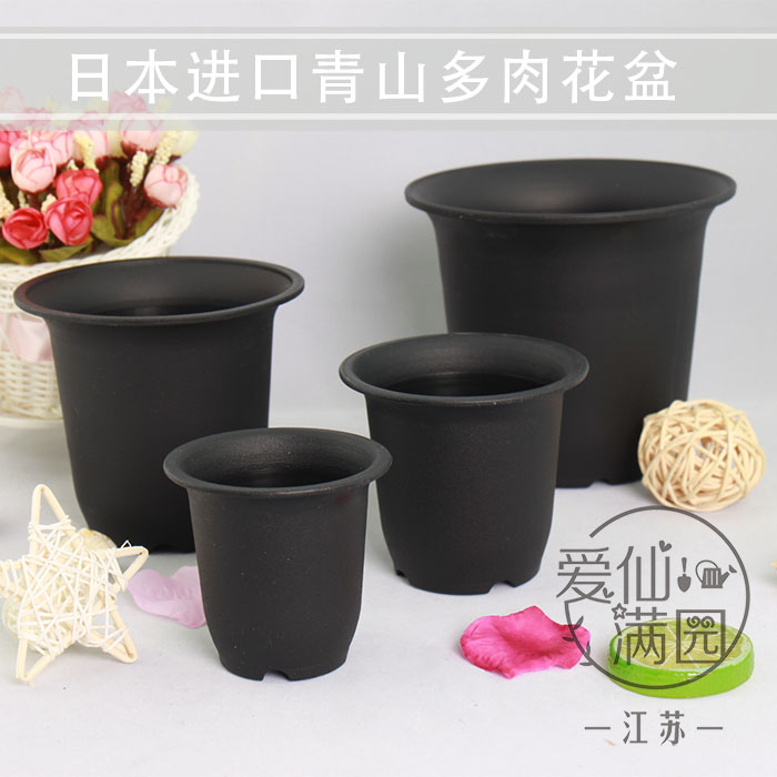 Japan imports Qingshan flower pot u series pp thickened frosted multi-meat round basin Multi-meat Sedum 12 Type of flower pot