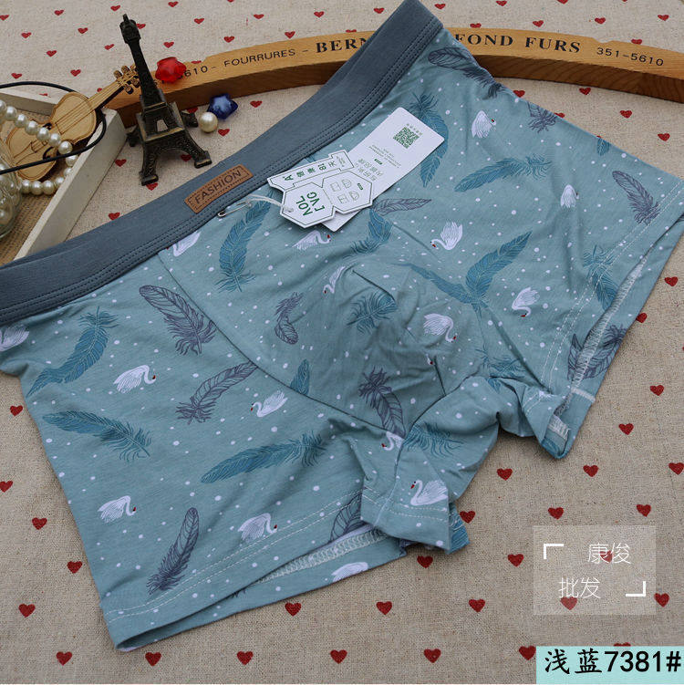 Four pieces of Aolin Lange 6183 Modal men's boxer leggings mid-waist men's underwear