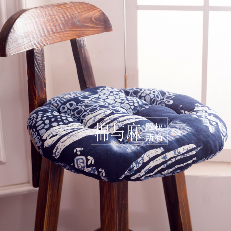 Bar bông futon đệm ghế văn phòng đệm dày vòng phòng trà retro gió quốc gia ghế ghế wicker - Ghế đệm / đệm Sofa thảm trải ghế sofa mùa hè