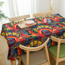 Cotton and linen bar restaurant table cloth tea table cloth round table cloth table cloth National style retro Indian style