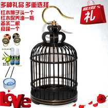 New grasshopper cage with grab brass hook bird cage type song insect small cage Handmade purple sandalwood grasshopper cage