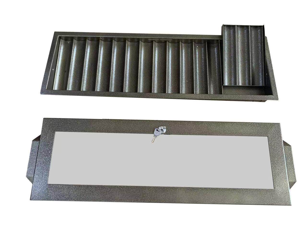 (Rui Teng) Texas Hold'em Baccarat Chip Tray Metal Chip Rack Dealer Chip Box Iron Chip Box