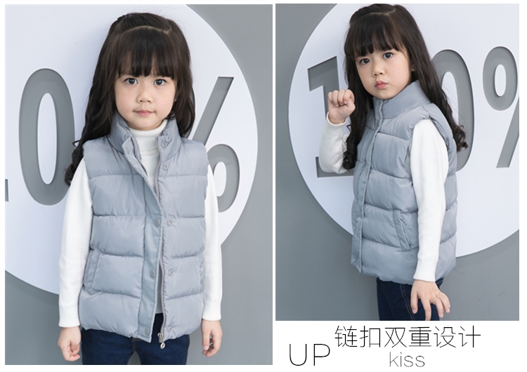 Áo cotton cho bé đứng cổ áo mùa thu và mùa đông bé trai và bé gái áo gió trẻ em