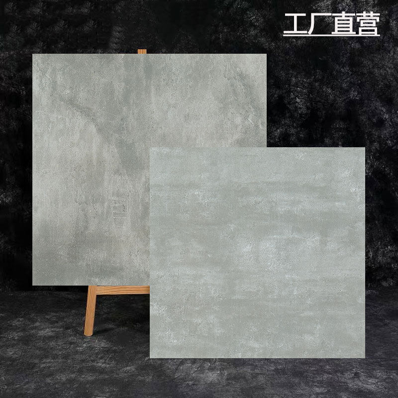 Grey tile cement brick 600X600 antique brick engineering outdoor anti-slip floor tile industrial wind matt floor tile 