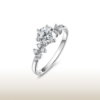 Forever heritage platinum cultured diamond six-prong wedding ring