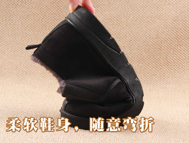 Giày cotton nam mùa đông dày, ấm áp và sang trọng, giày cao cổ và trung niên giầy tây