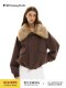 Passway Studio Large Fur Collar Double Patch Pocket Jacket Cotton-Padded Autumn and Winter Workwear Short Style Thick Coat