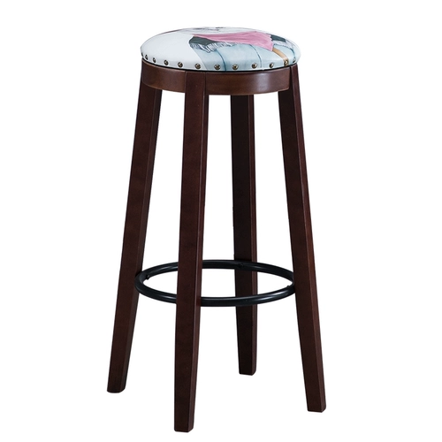 Ретро -американский бар высокий стул северный европейский стиль с твердым деревом винного кресла обделение передового стола и стула Комбинированность современной современной