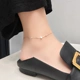 Cho buổi tối, hạnh phúc, hình khối đường, vòng chân, bạc 925 sterling, phiên bản nữ Hàn Quốc, đơn giản gợi cảm cá tính, thời trang, nhẫn chân tươi