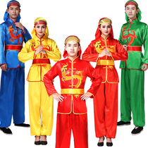 New Seedlings Song Suit for Men and Women in Mens and Womens Suite Old Age Dance Drone Drum Gong Drum Beat Drum Dance Dragon Dance Lion Costumes