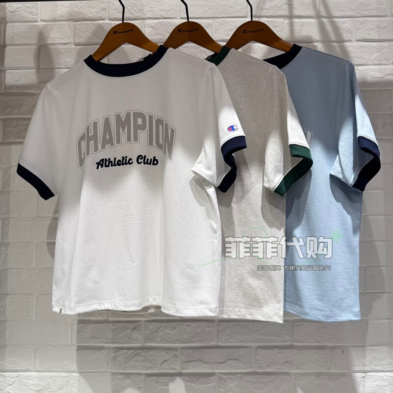 Champion Genuine 26 Spring and Summer New Women's Clothing Logo Printed Short-Sleeved T-Shirt U6Bsssw007