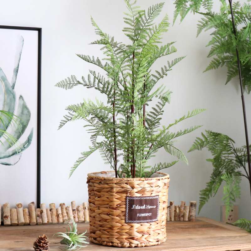 Creative Nordic Vines Braiding Grass Woven Flower Basket Handwoven Flower Pots Large Potted Tiger Pilan Basin Home Decoration